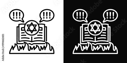 Blasphemy Riot Icon White And Black Background Style
