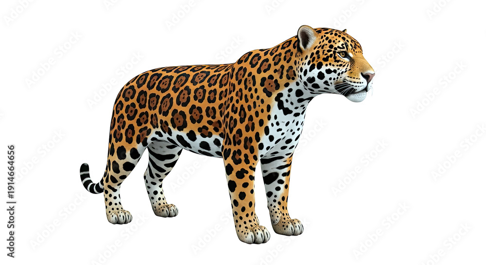 Obraz premium Jaguar on white background