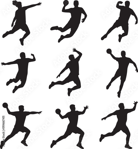 Man Handball Player Silhouette