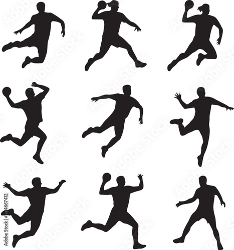 Man Handball Player Silhouette