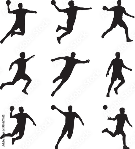 Man Handball Player Silhouette