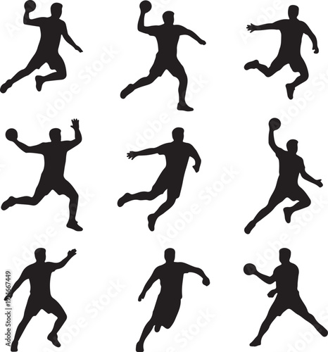 Man Handball Player Silhouette