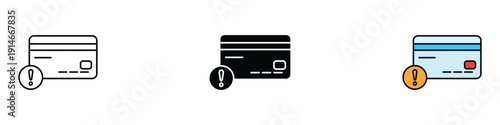 Credit Limit icon vector. Payment security symbol for transaction error, fraud alert and banking notification set. Vector Illustration.