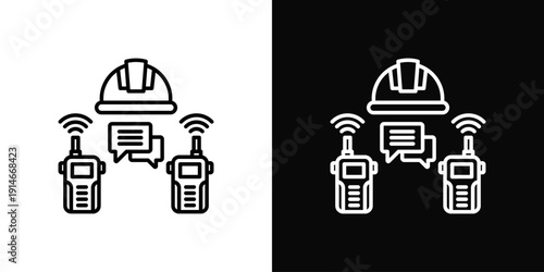 On-site Communication Icon White And Black Background Style