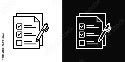 Blueprint Markup Icon White And Black Background Style