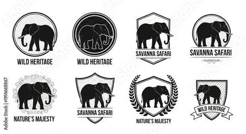 Collection of Elephant Logos and Badges.