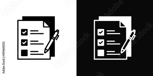Blueprint Markup Icon White And Black Background Style