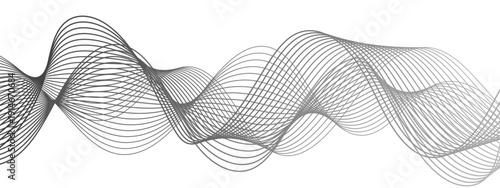 Vector Dynamic abstract wave line, representing sound, music, and data flow, set against a stark backdrop. Visual evokes rhythmic patterns, symbolizing energy, frequency, and movement.