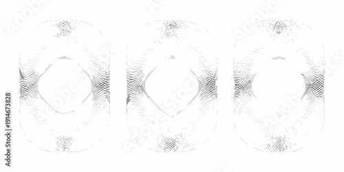 Three flip flops illustrated in a minimalist sketch style black and white design