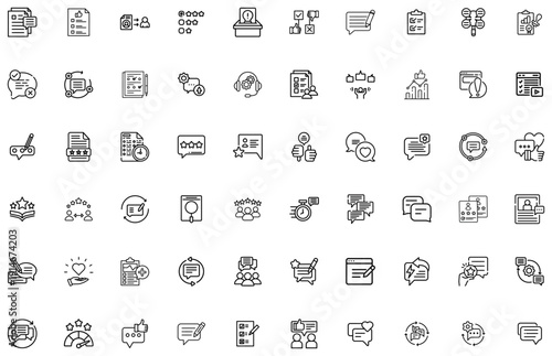 Collection of Outline Representing Feedback Surveys Reviews and Communication