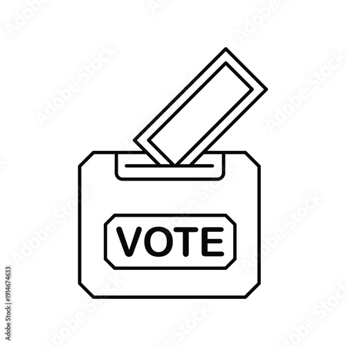 Voting icon with white background vector stock illustration