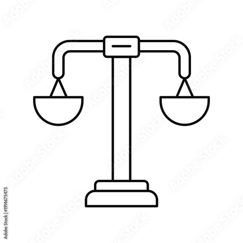 Balance icon with white background vector stock illustration
