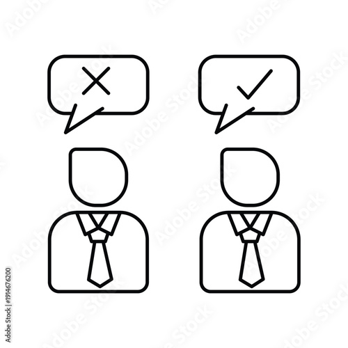 Poll icon with white background vector stock illustration