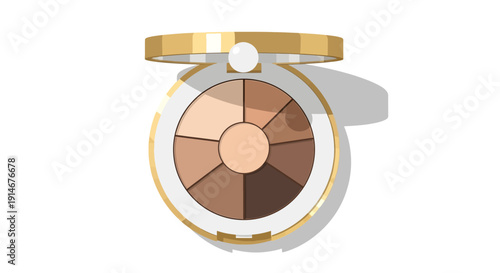 A makeup palette with various shades.