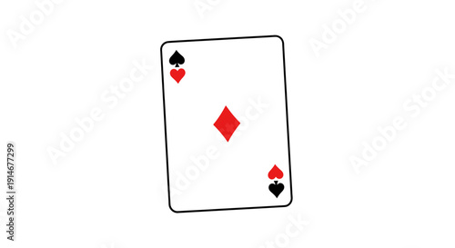 A single playing card with red and black suits.