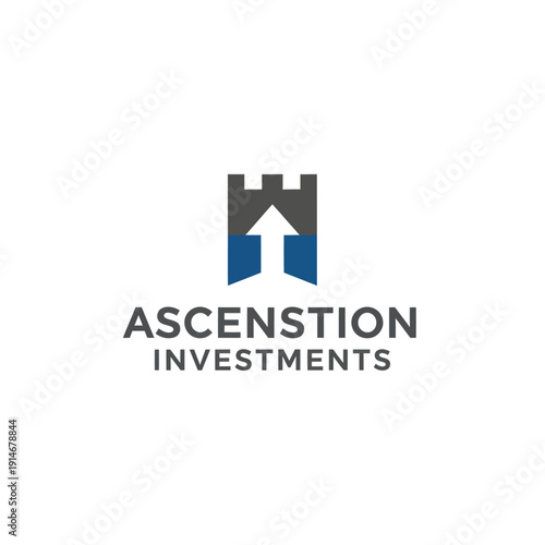 Ascension Investments Castle Tower with Rising Arrow Growth Logo