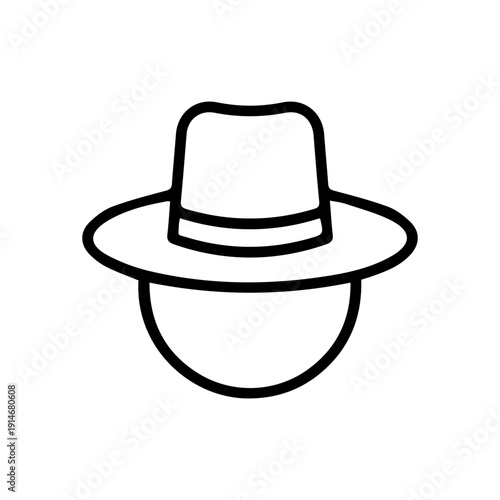 Gentleman Fedora Hat Icon