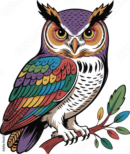 Colorful Eagle Head Vector – Gradient Bird Illustration”