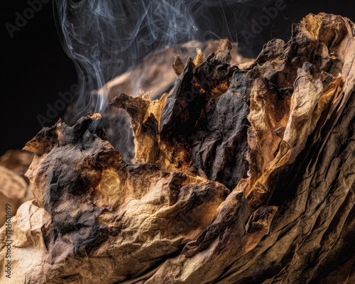 Closeup Of Burning Wood Fragment