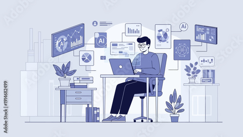 Financial icons set money bank currency investment