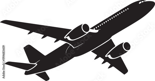 Black and white silhouette of two airplanes flying in opposite directions