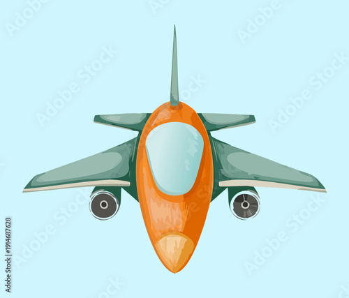 Advanced fighter jet aircraft front view for tactical defense and rapid aerial response in the modern air transportation industry