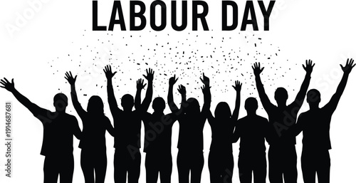 Labour day celebration with workers in unity