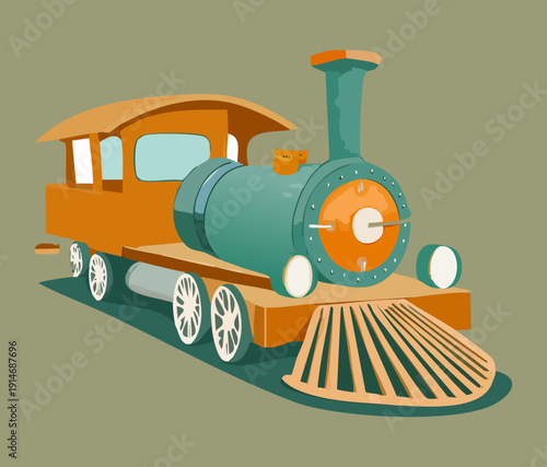 Traditional steam locomotive train for historical rail travel and nostalgic museum tours in the heritage railway transportation system