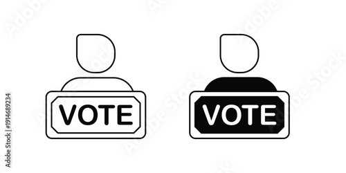 Support set icon with white background vector stock illustration