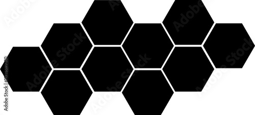 Hexagon photo gallery mosaic collage for mood board, scrapbook grid vector illustration.