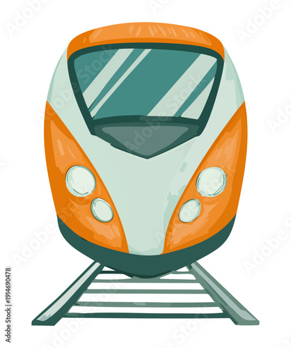 Rapid transit metro train for efficient urban commuting and passenger rail service in a smart city transportation
