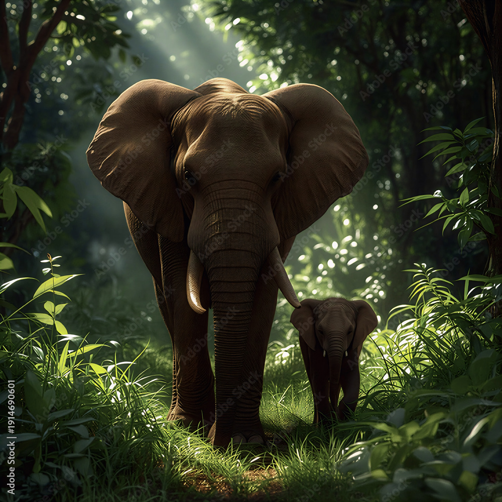 Fototapeta premium elephant in zoo