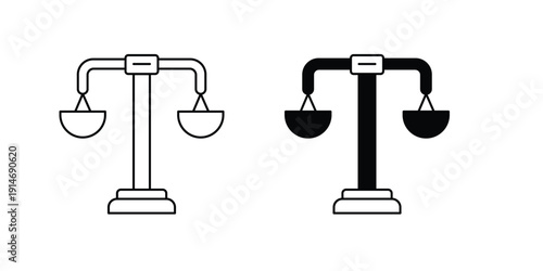 Balance set icon with white background vector stock illustration