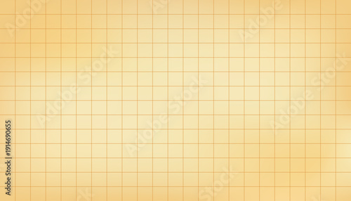 Old beige paper, horizontal square gridlines, and graph paper pattern background. Featuring vintage graph texture, minimalist technical drawing, and aesthetic blueprint design. Vector illustration