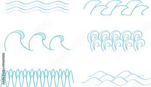 Japanese style zen water ripple line art texture vector