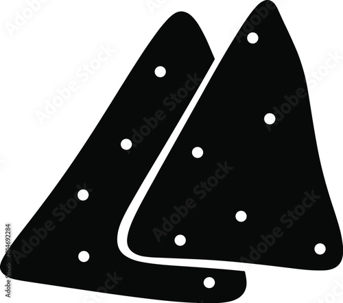 Cheese slice silhouette icon illustration, dairy food symbol, triangular cheese pieces, black vector, minimal design, isolated graphic, kitchen ingredient, simple style