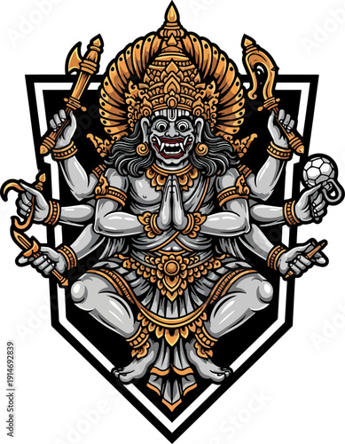 hindu god vector illustration