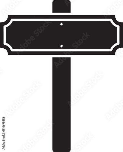 Blank directional signpost mockup for street name direction or information template