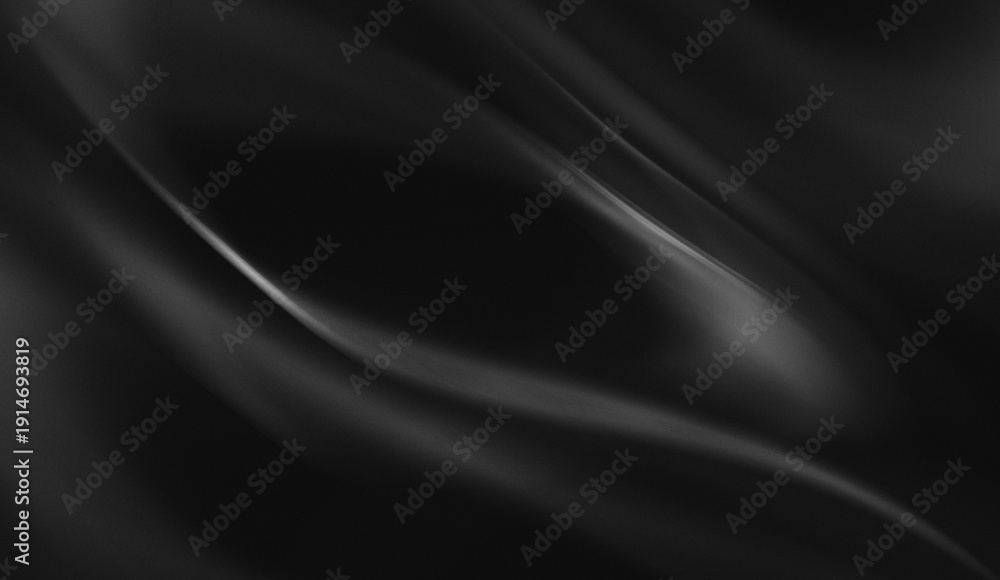 Fototapeta premium very fine texture, organic and fluid flowing lines in very soft gray gradients on a luxurious and exclusive black background