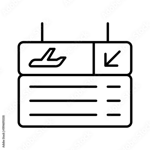 Arrival Board Line Icon