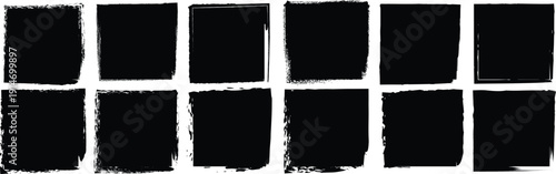 A black and white image of a grid of rectangles