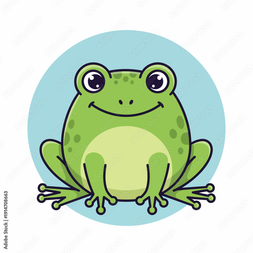 Fototapeta premium Happy Cartoon Frog