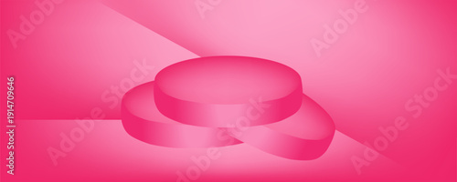 Limbo pink background with podium pedestal. Abstract studio gradient bg. eps 10.