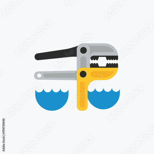 Pipe Wrench Clamping Pipes