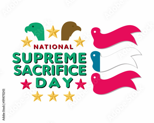 Supreme Sacrifice Day Vector, Honor, Remembrance, and Tribute Concept Illustration