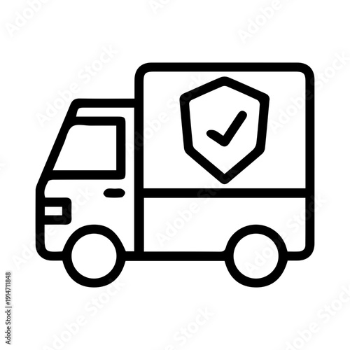 Secure Delivery Truck Icon