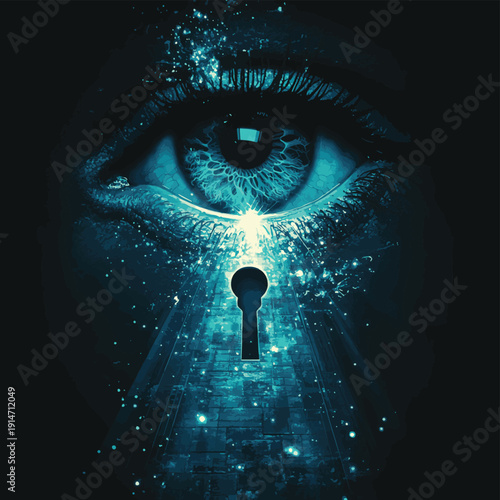 Surreal businessman with smoking head conceptual portrait abstract stress burnout mental health concept on dark moody background , vector style simple color