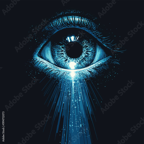 Surreal businessman with smoking head conceptual portrait abstract stress burnout mental health concept on dark moody background , vector style simple color