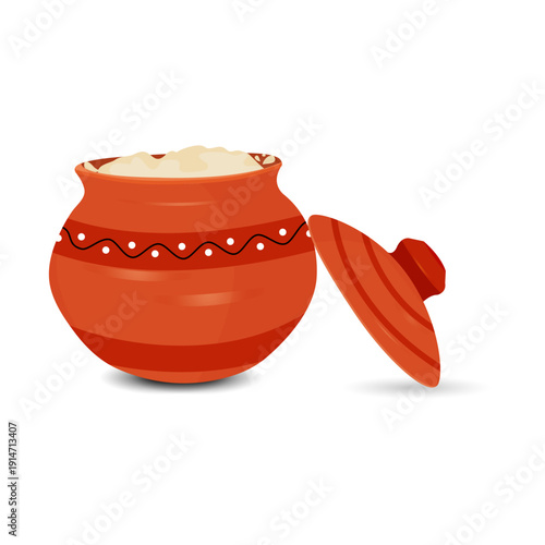 sweet curd on clay pot bengli traditional pot design