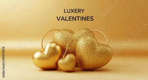 Golden Hearts for Valentine's Day A Symbol of Love and Luxury